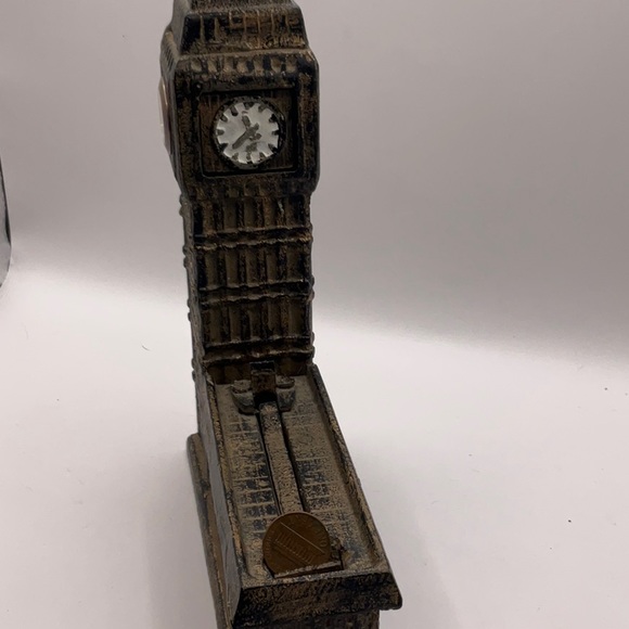 London’s Big Ben Mechanical Cast Iron Coin Bank- Rare! Bits & Pieces - Picture 3 of 7
